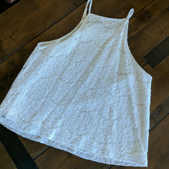 White Lace Tank Top - Picture 4 of 4